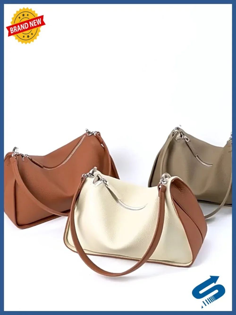 Genuine Leather Hobo Shoulder Bag Crossbody with Adjustable Strap